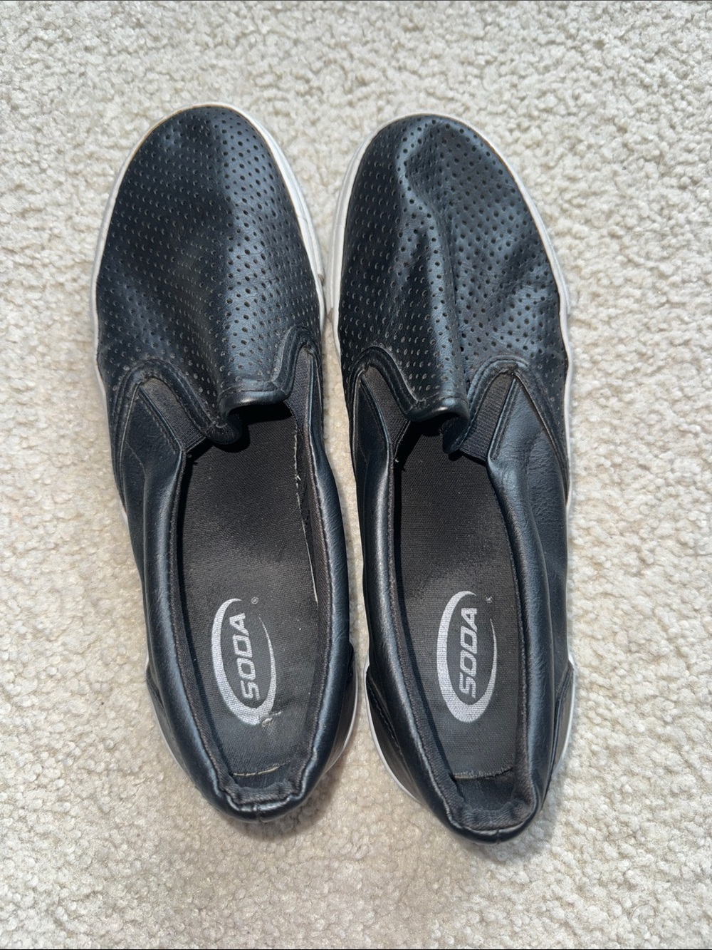 Soda Black Slip-On Casual Shoes